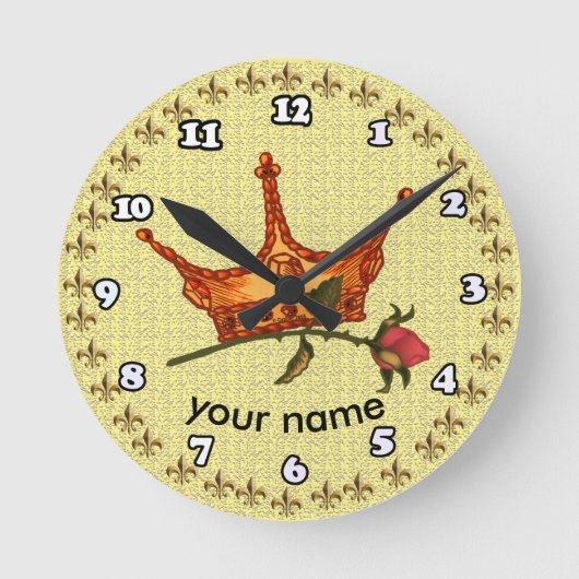 Horloge Ronde Couronne rose (Recto)