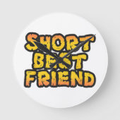 Horloge Ronde Court Meilleur Ami, Amies Drôle, Besties BFF (Recto)