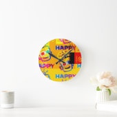 Horloge Ronde Coussin GLITCHÉ HEUREUX (Maison)
