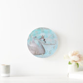 Horloge Ronde Coutume de princesse Gold Glitter Boutique Style (Maison)