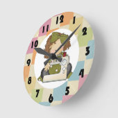 Horloge Ronde Couture de surface couture conception de la pièce  (Angle)