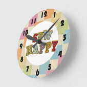 Horloge Ronde Couture de surface couture conception de la pièce  (Angle)