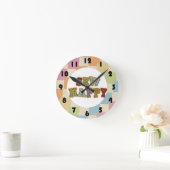 Horloge Ronde Couture de surface couture conception de la pièce  (Maison)