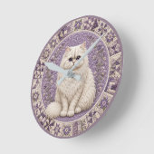 Horloge Ronde Couverture de chat persan (Angle)