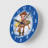 Horloge Ronde Cow-boy Alien Clock (Angle)