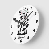Horloge Ronde Cow Design (Angle)