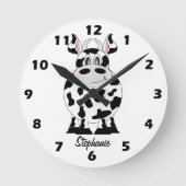 Horloge Ronde Cow Design (Recto)