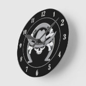 Horloge Ronde Cowboy Horseshoe (Angle)