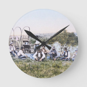 Horloge Ronde Cowboys chez Lunch, 1904 (photo)