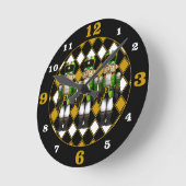 Horloge Ronde Crackers verts (Angle)