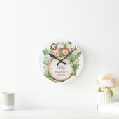 Horloge Ronde Craie Vierle Animals Greenery Kid's Menace Nursery (Maison)