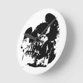 Horloge Ronde Crâne (Angle)