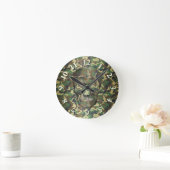 Horloge Ronde Crâne Camo Woodland 3D (Maison)
