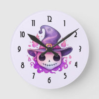 Crâne dans un chapeau de sorcière Fantaisiste