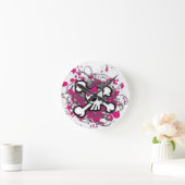 Horloge Ronde Crâne Girly mignon (Maison)