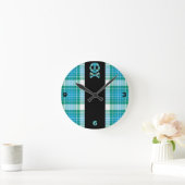 Horloge Ronde Crâne Plaid Océan (Maison)