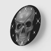 Horloge Ronde Crâne réaliste (Angle)
