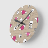 Horloge Ronde Crânes (Angle)