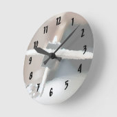 Horloge Ronde Crash cymbal painterly drumet side music design (Angle)