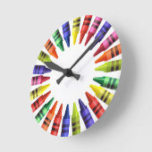 Horloge Ronde Crayons (Angle)