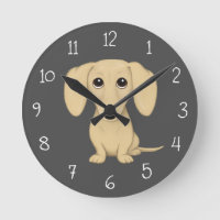 Cream Smooth Coated Dachshund Cartoon Chien