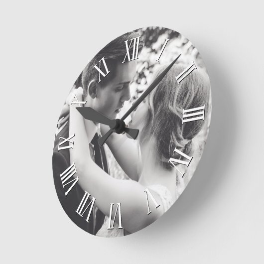 Horloge Ronde Create Your Custom Photo personalized (Angle)