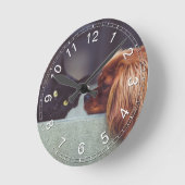 Horloge Ronde Create Your Custom Photo personalized (Angle)