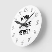 Horloge Ronde Create Your Own Acrylic Round (média) Wall Clock (Angle)