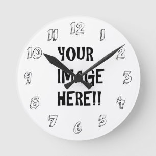 Horloge Ronde Create Your Own Acrylic Round (média) Wall Clock