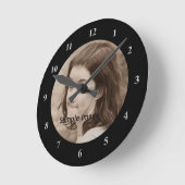 Horloge Ronde Create Your Own Design | Personnalized Photo (Angle)