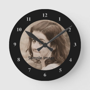 Horloge Ronde Create Your Own Design   Personnalized Photo