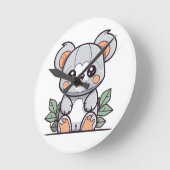 Horloge Ronde Création Kawaii Magic Koala Vector (Angle)