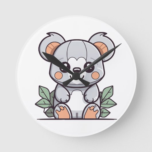 Horloge Ronde Création Kawaii Magic Koala Vector (Recto)
