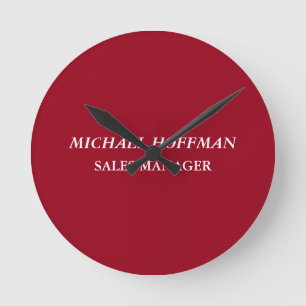 Horloge Ronde Creative Carmine rouge minimaliste classique itali