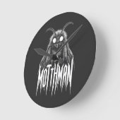 Horloge Ronde Créature paranormale gothique d'horreur cryptide M (Angle)