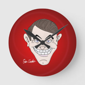 Horloge Ronde creepy businessman with money ears
