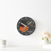 Horloge Ronde Creepy Pumpkin Face In Top Hat (Maison)