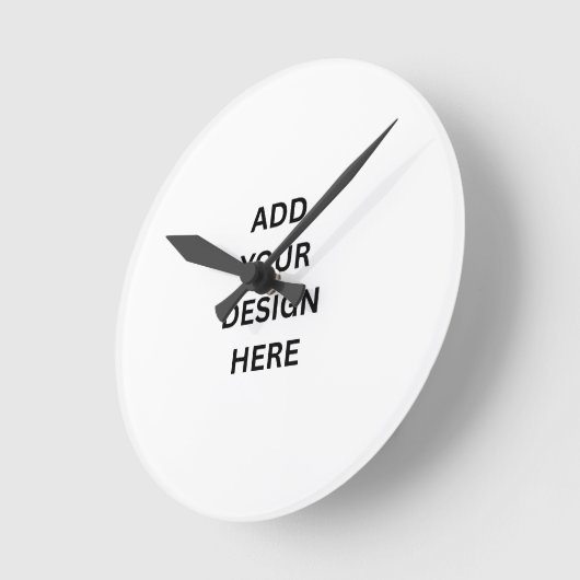 Horloge Ronde Créez Votre Propre Conception Personnalisée Horlog (Angle)