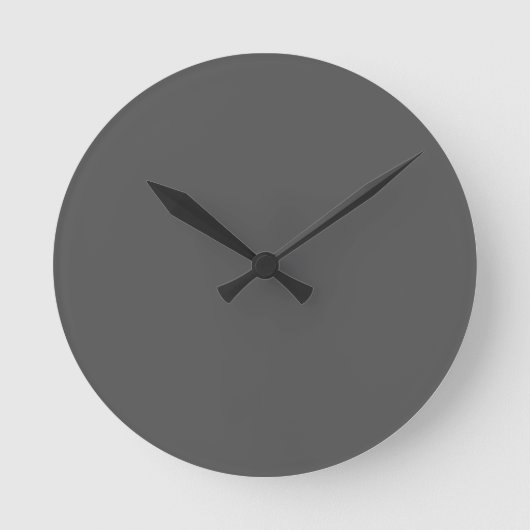 Horloge Ronde Créez votre propre design personnalisé gris foncé (Recto)