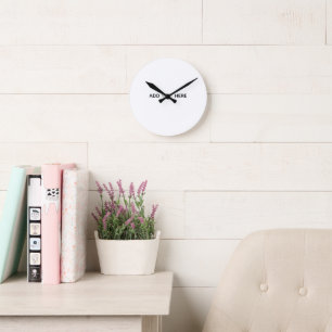 Horloge Ronde Créez Votre Propre Floral
