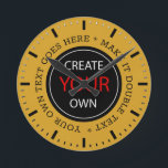 Horloge Ronde Créez votre propre - Personnalisé, marqué / Photo<br><div class="desc">Horloge murale : Créez votre propre article - personnalisable de marque professionnelle avec logo / photo personnalisé et des réglages plus faciles en ajoutant du texte, des couleurs arrière - plans ou plus d'images. Une façon simple de personnaliser votre entreprise, créer des cadeaux cool pour votre famille et vos amis...</div>