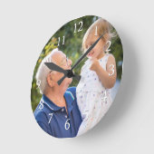 Horloge Ronde Créez votre propre photo moderne (Angle)