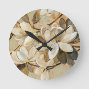 Horloge Ronde Crème de simplicité de magnolia