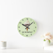 Horloge Ronde Crème glacée aux moustaches (Maison)