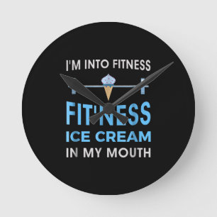 Horloge Ronde Crème glacée Foin Ness Gym Cadeaux Hommes Femmes