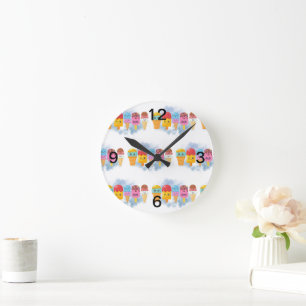 Horloge Ronde crème glglace