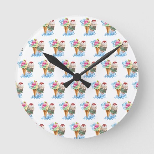 Horloge Ronde crème glglace (Recto)