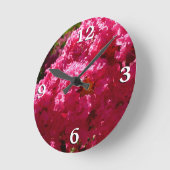 Horloge Ronde Crepe Myrtle Tree Magenta Floral (Angle)