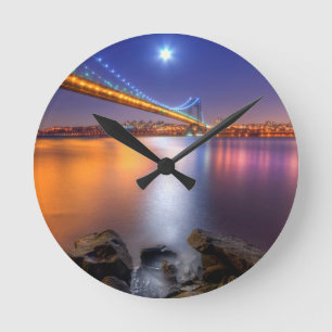 Horloge Ronde Crépuscule, George Washington BridgePalisades, NJ