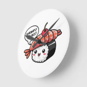 Horloge Ronde creuser le meilleur kawaii sushi (Angle)